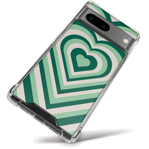 Lucky Heart Pattern Google Pixel 8a Clear Case
